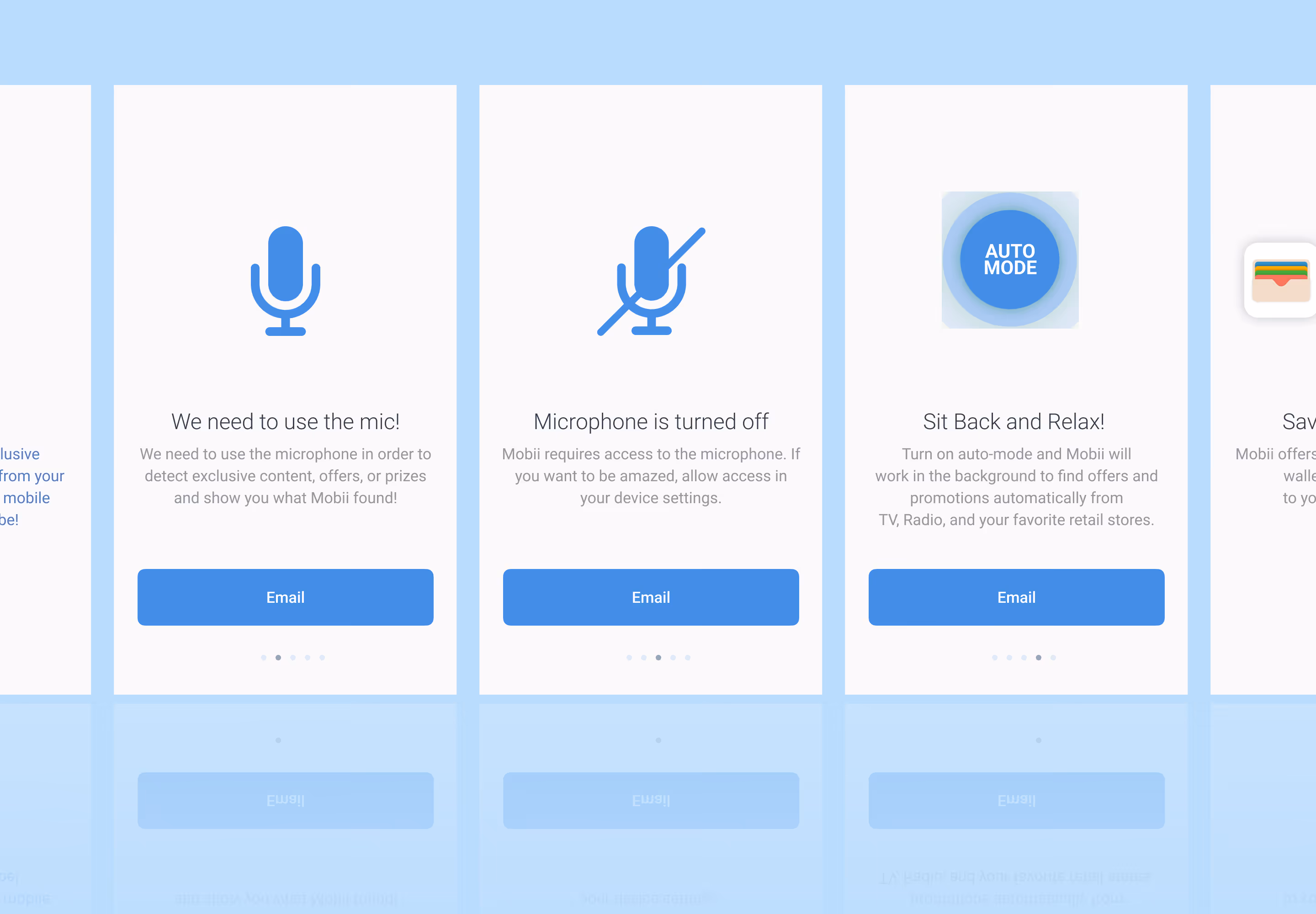 Mobii redesign of the onboarding flow.