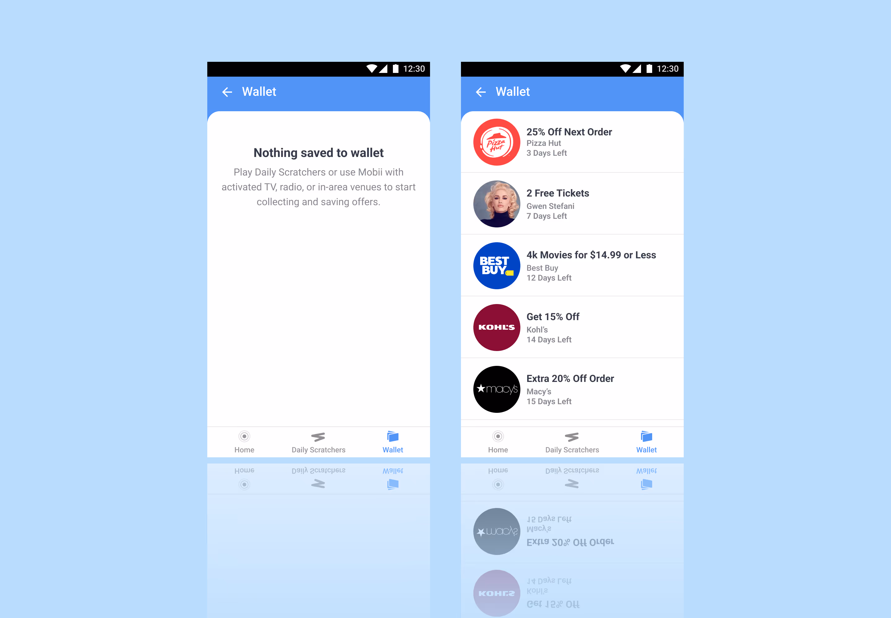 Mobii redesign of the wallet.