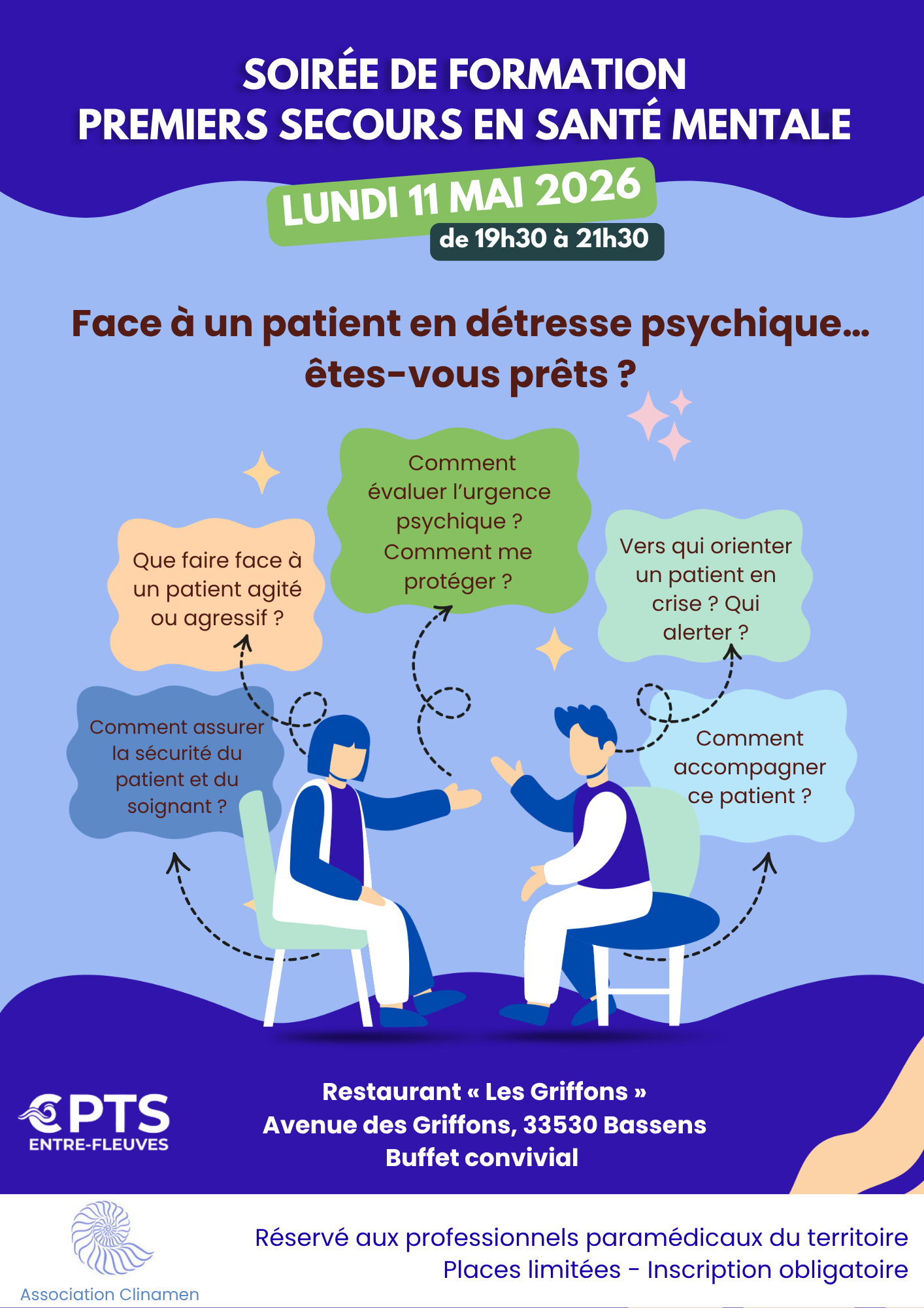Soirée de formation : Premiers secours en santé mentale
