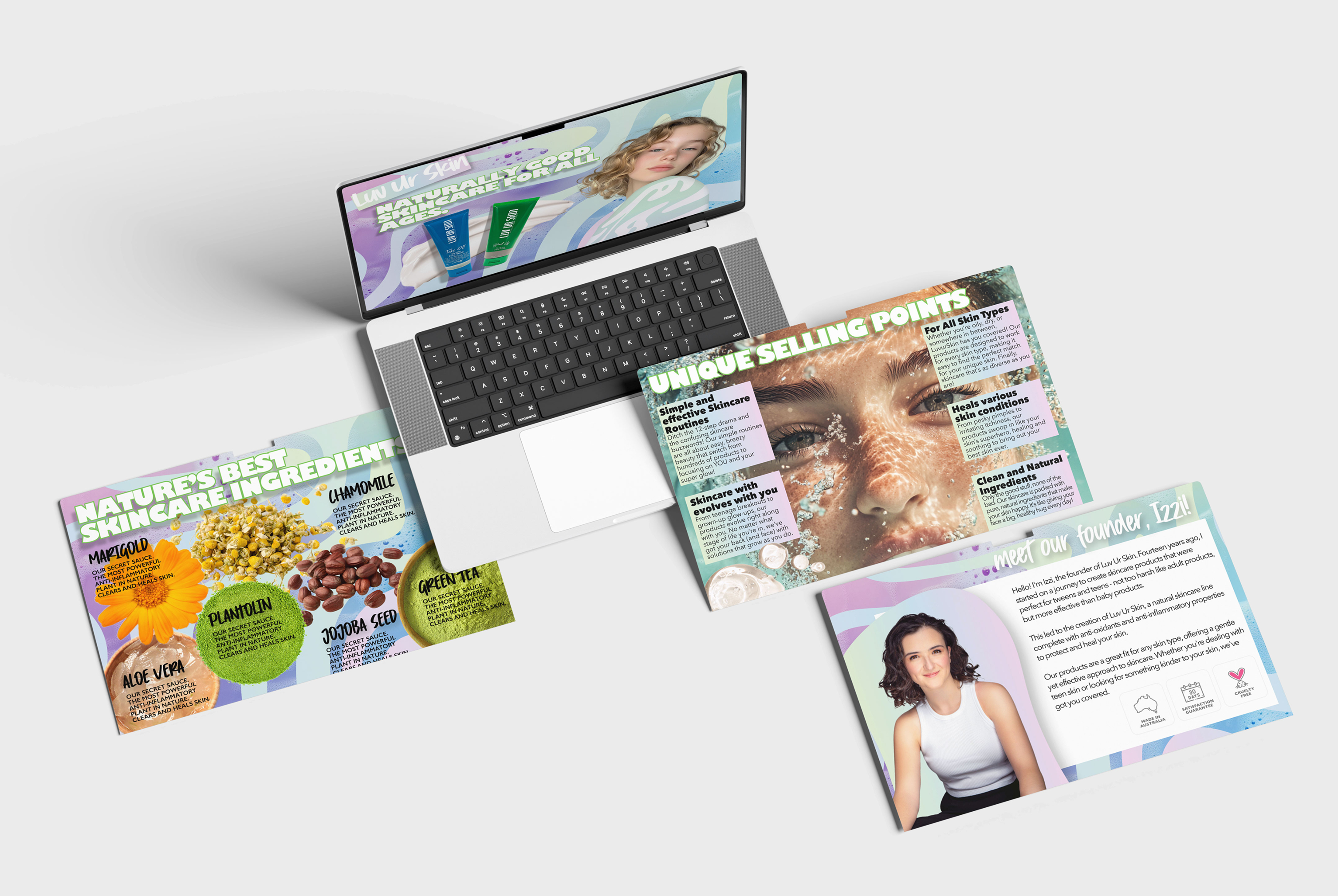 Luv Ur Skin Laptop Mockup