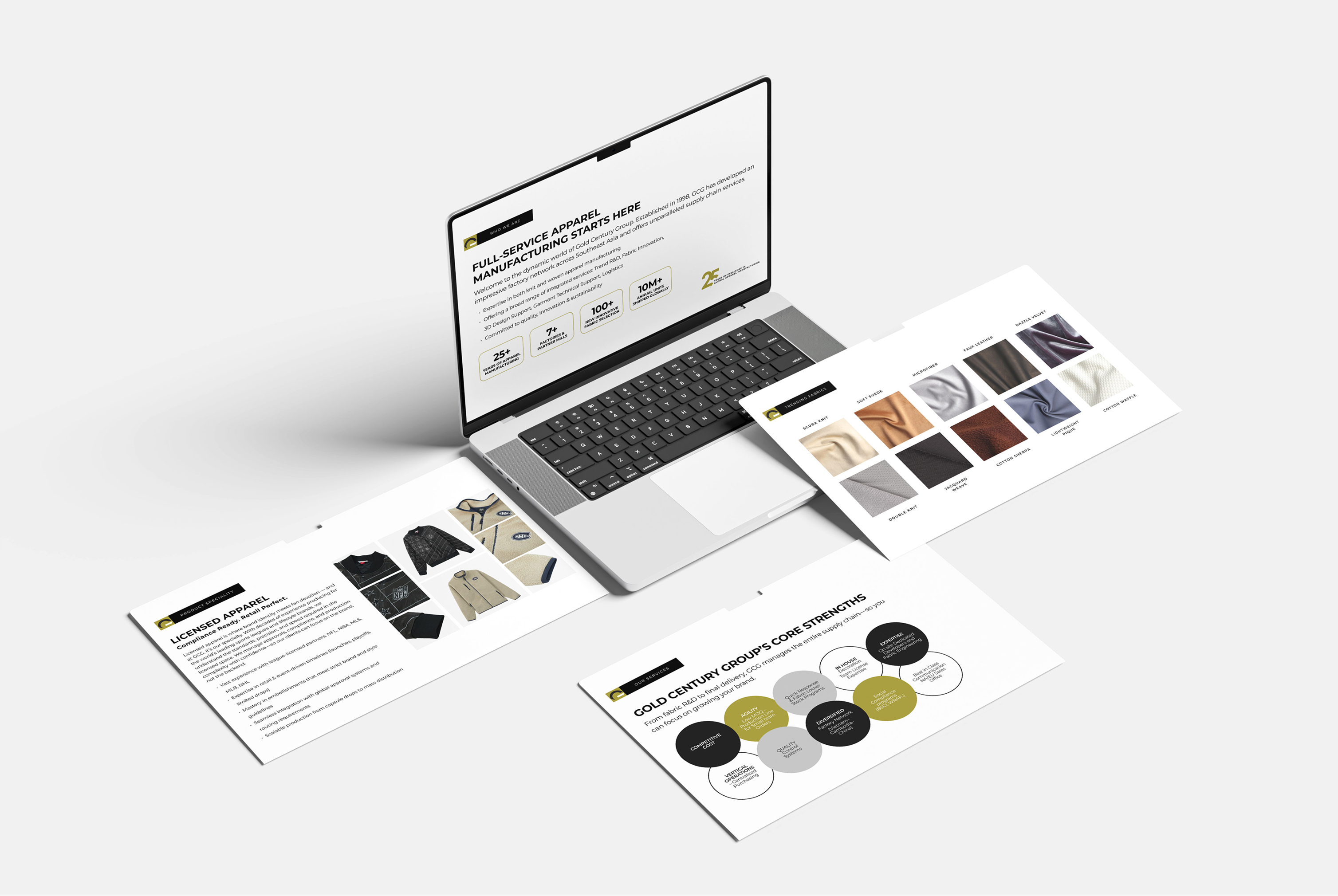 Gold Century Group Laptop mockup