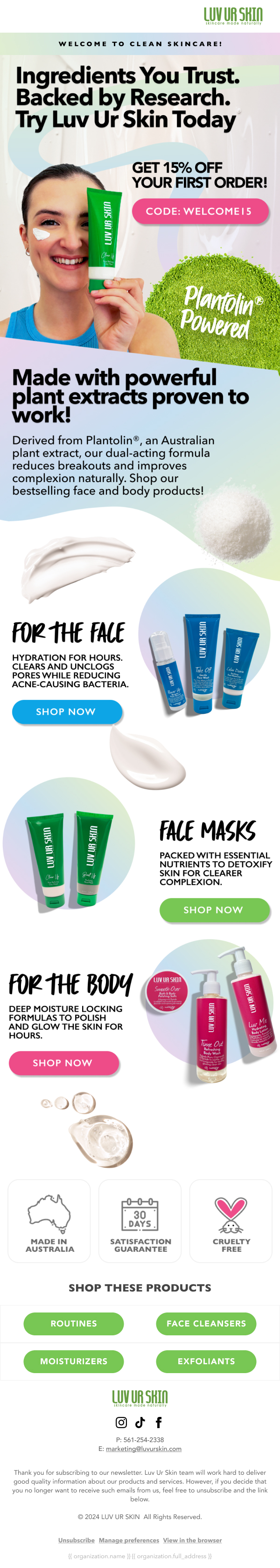 Luv Ur Skin Email Marketing