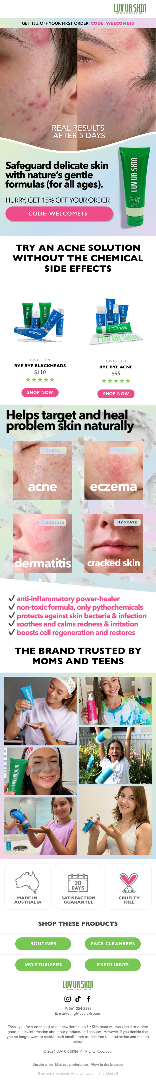 Luv Ur Skin Email Marketing