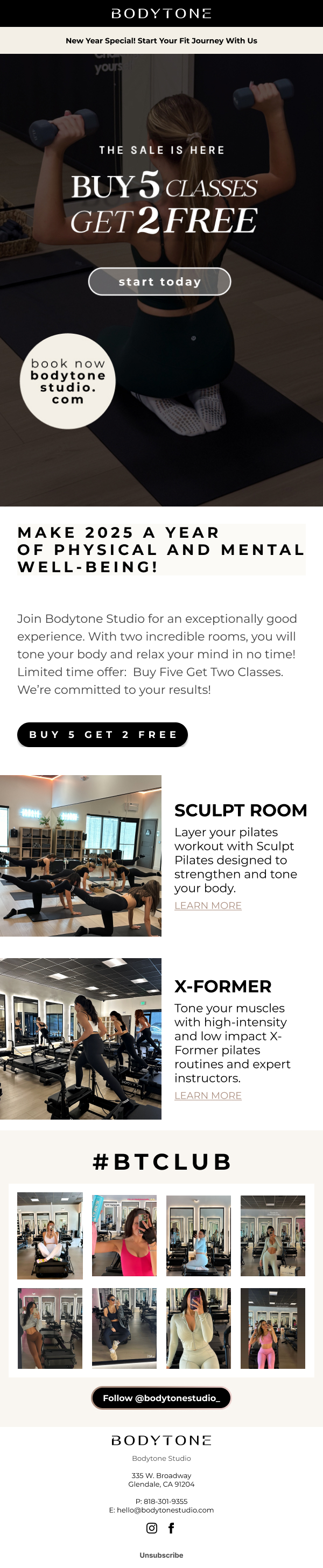 Bodytone Email Marketing