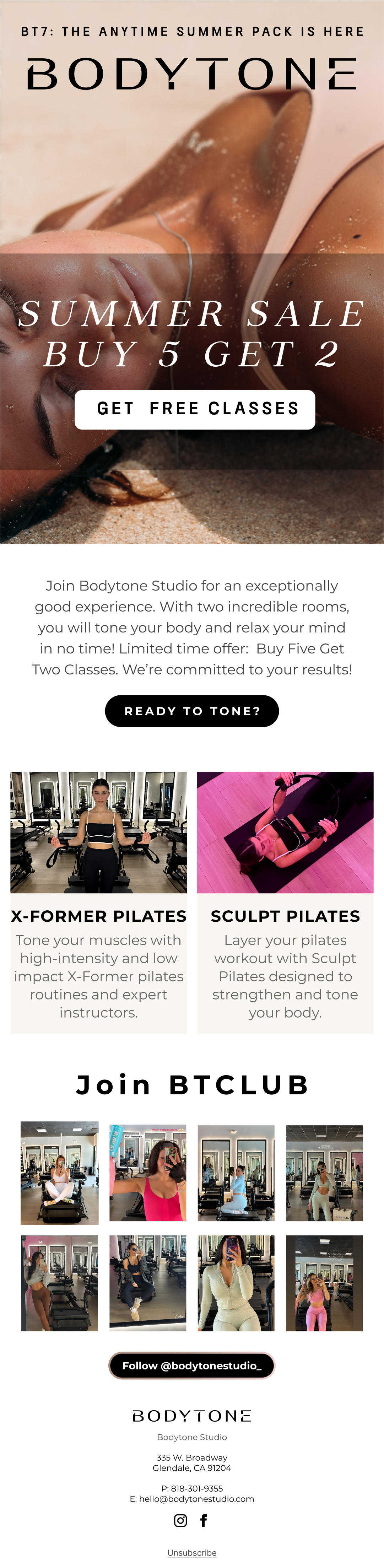Bodytone Email Marketing