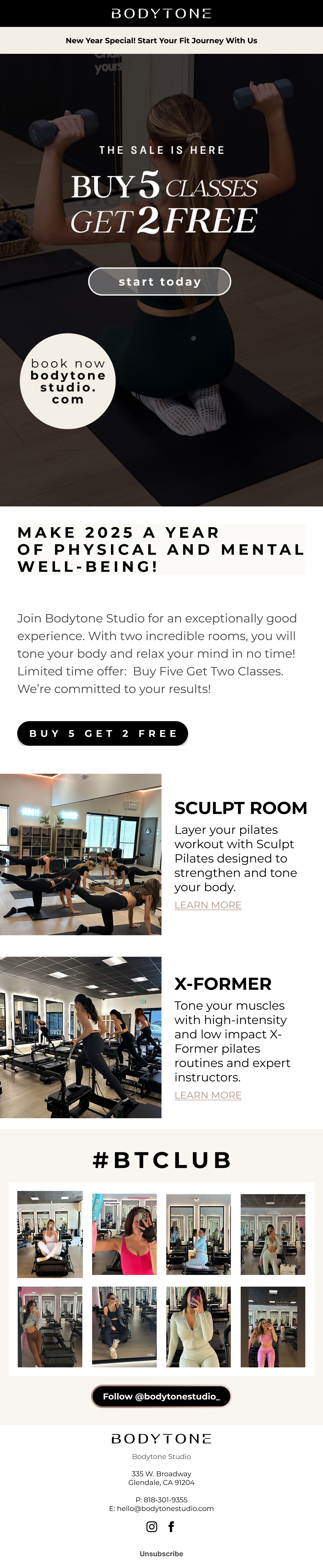 Bodytone Email Marketing