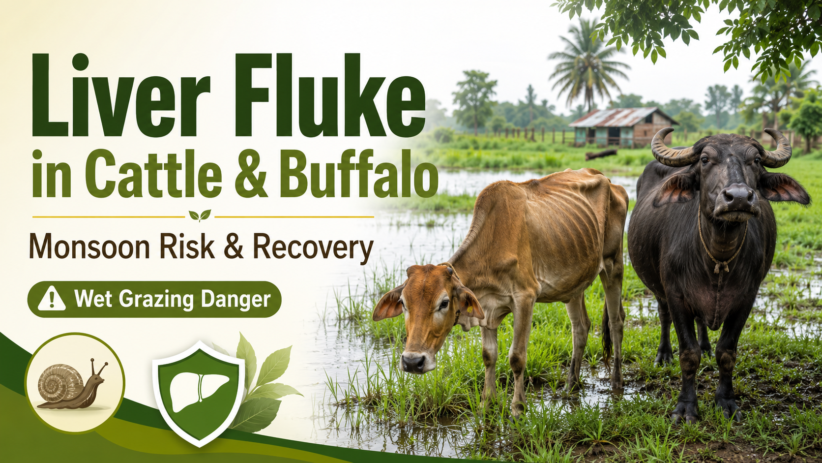 Liver fluke (fasciolosis) in cattle and buffalo — monsoon control guide by Cattle Remedies (MAKAMS)