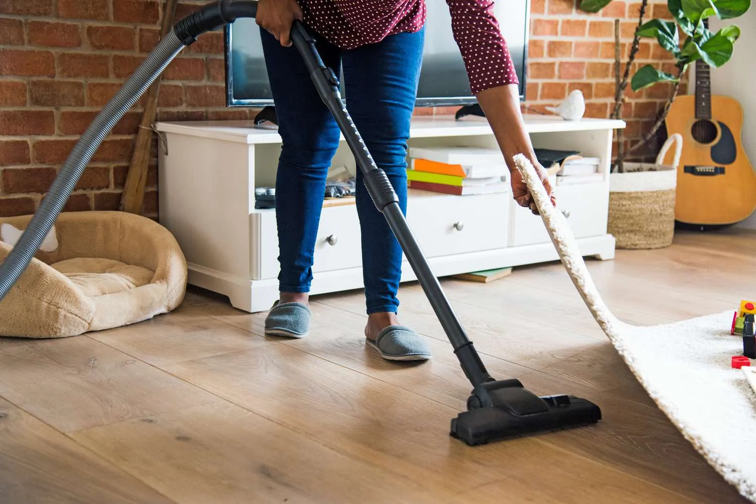 HEPA-filter vacuums remove fine dust and allergens. Includes rugs, stairs, and upholstery.