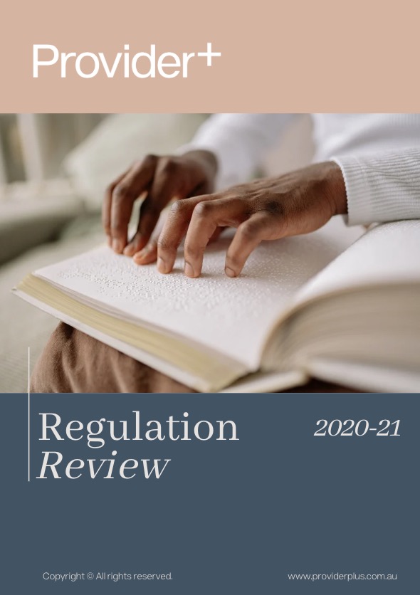 Provider Plus regulation review document cover page for 2020-21. 