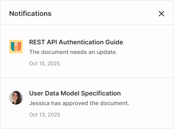 Wikidoc's notification feature