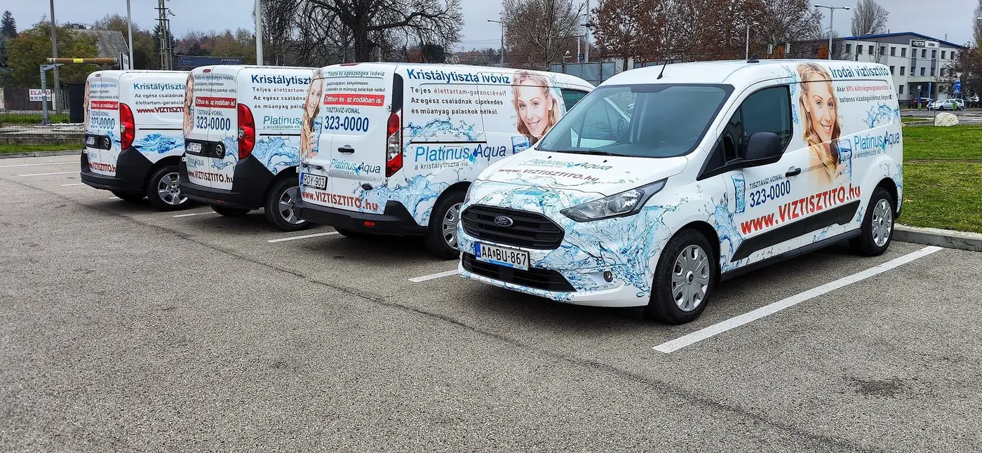 A Platinus Aqua szervizautó-flottája