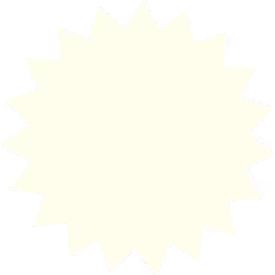 Pale yellow irregular starburst or explosion-like shape on white background