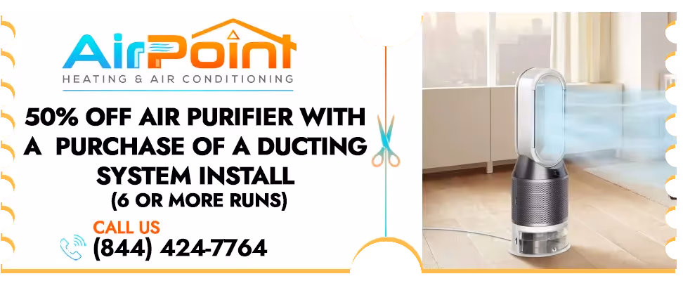 50% Off Air Purifier With a Purchase of a Ducting System Install (6 or more runs)