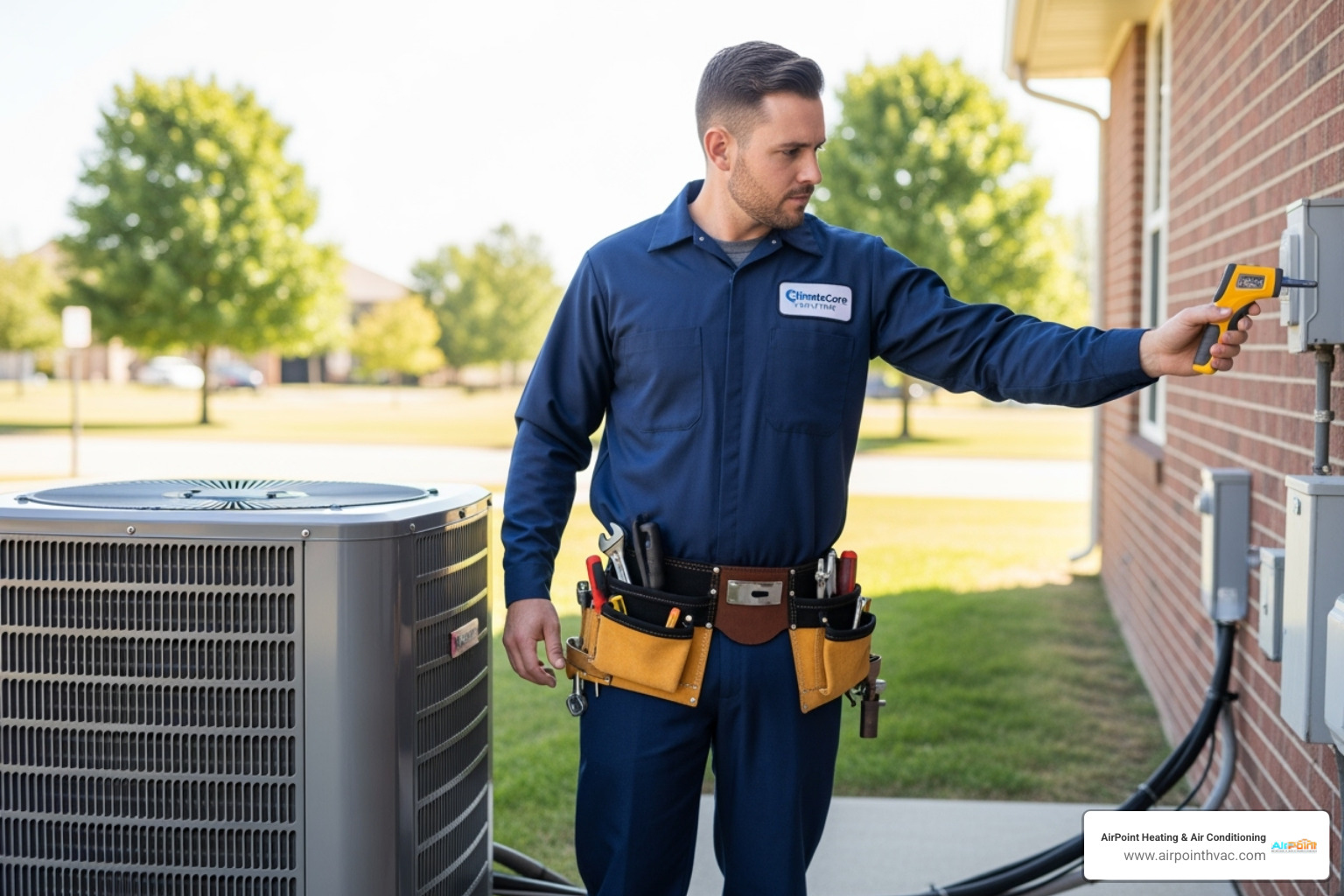 Professional, NATE-certified technician with tools - AC repair Yorba Linda