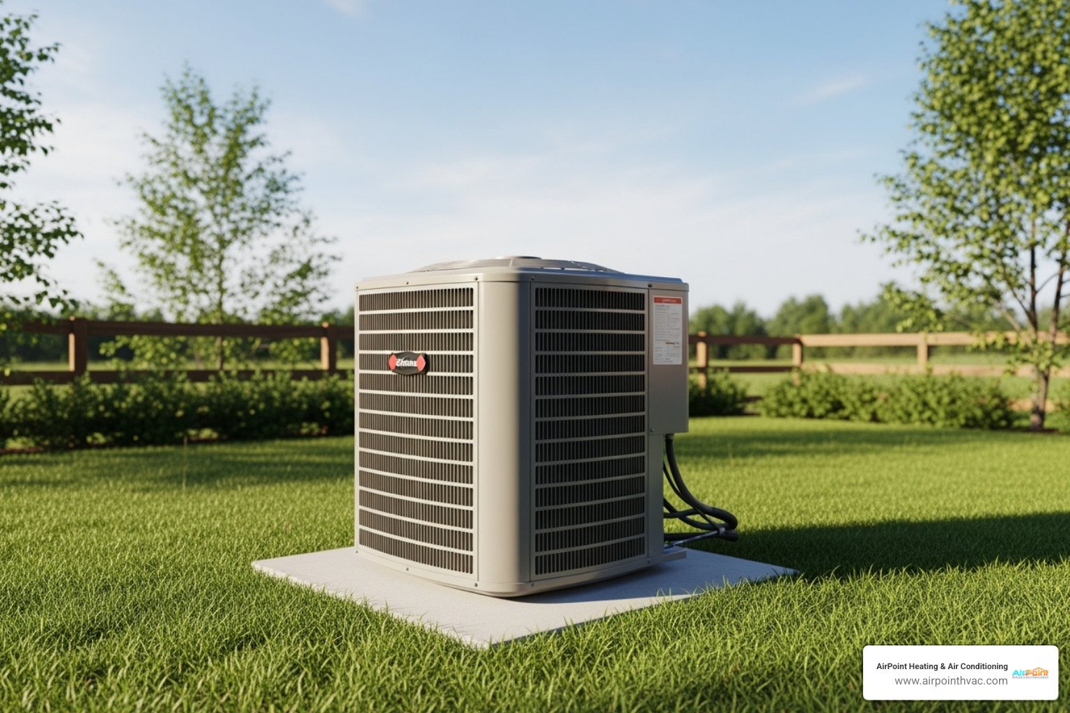 A clean outdoor AC unit with clear space around it, illustrating proper maintenance. - AC unit not cooling
