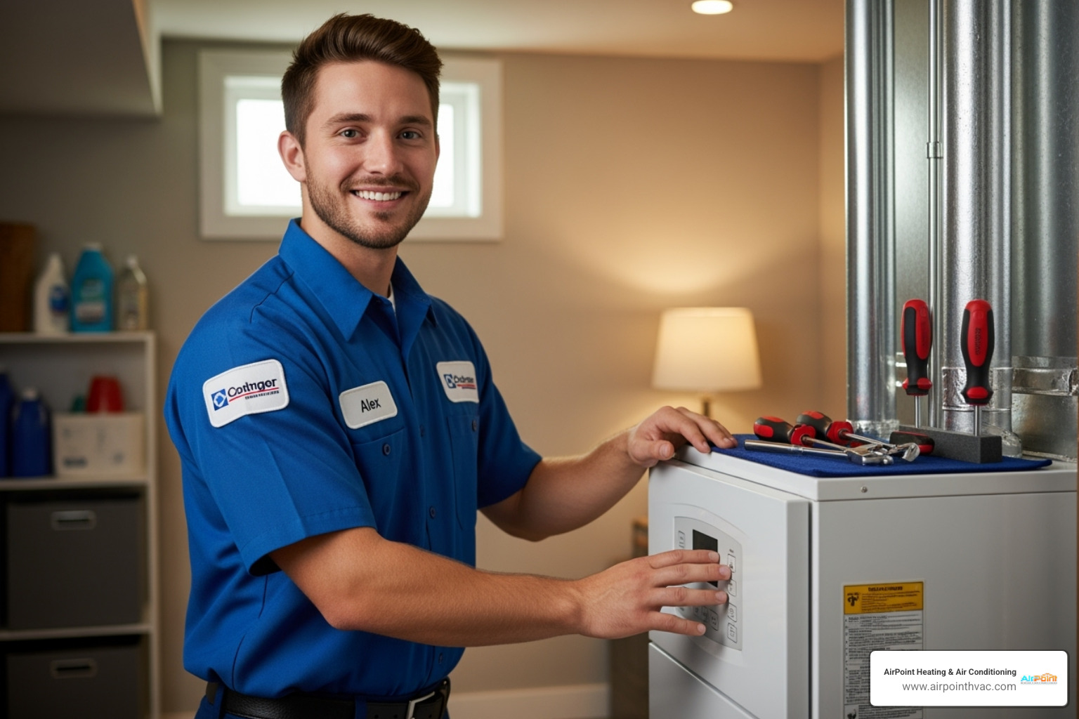 Friendly, professional technician - 24 hour HVAC service