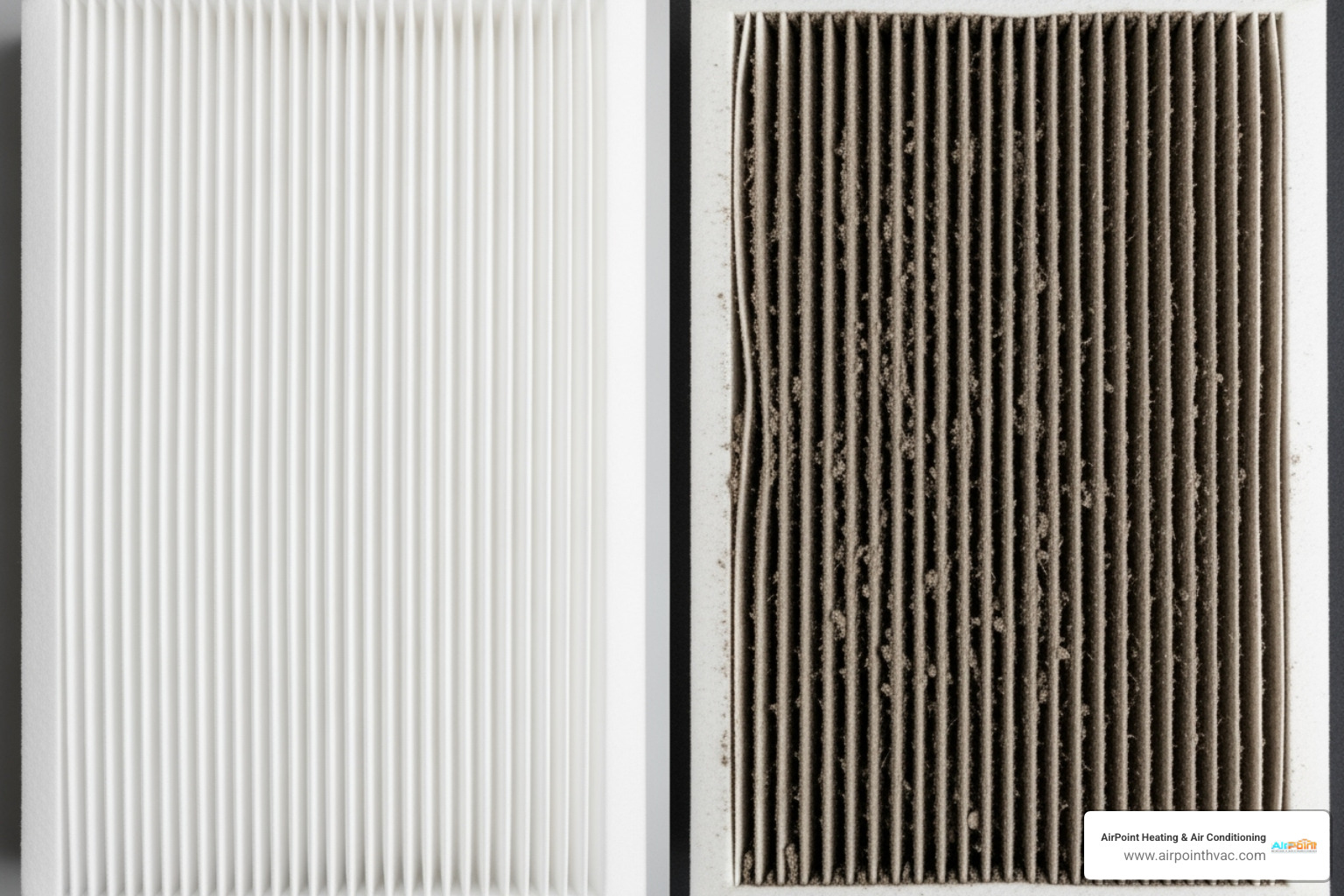dirty air filter vs clean - heat pump keeps running