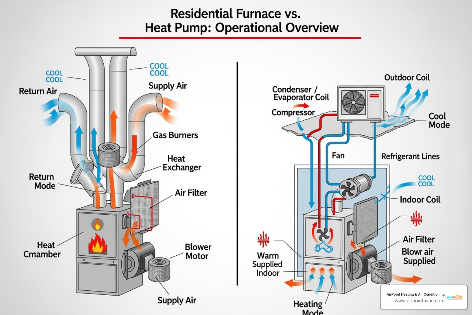 diagram of a furnace and a heat pump side-by-side - heating installation in coto de caza ca diagram of a furnace and a heat pump side-by-side - heating installation in coto de caza ca