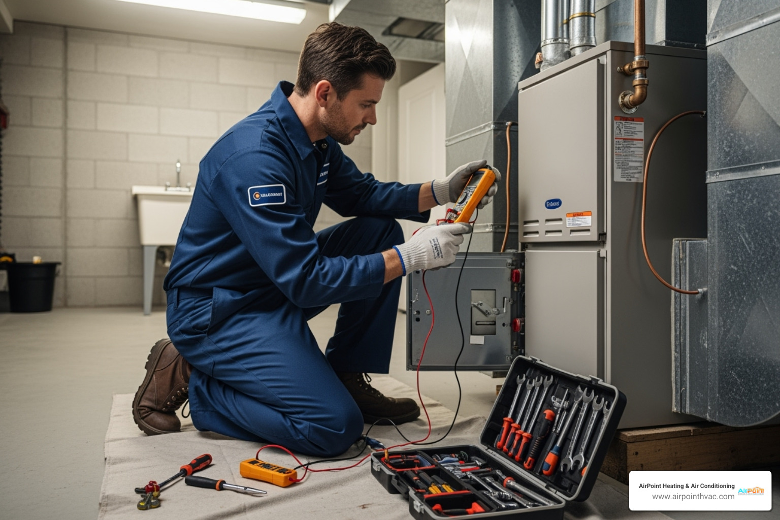 technician performing maintenance on a furnace - emergency heating repair in anaheim ca technician performing maintenance on a furnace - emergency heating repair in anaheim ca