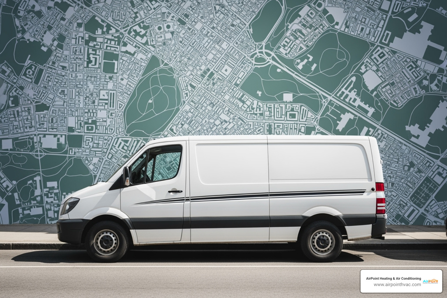 image of a service van with a local map in the background - 24 hour heating service in downey ca image of a service van with a local map in the background - 24 hour heating service in downey ca