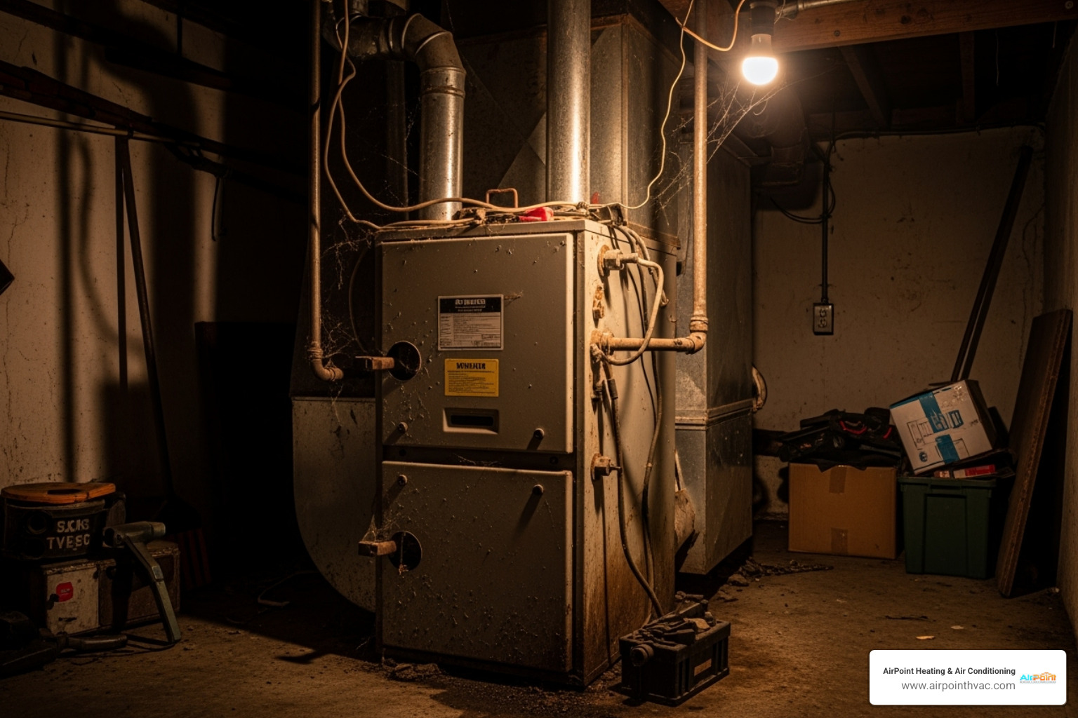 old, inefficient furnace in a garage or utility closet - heating installation in huntington harbour ca old, inefficient furnace in a garage or utility closet - heating installation in huntington harbour ca