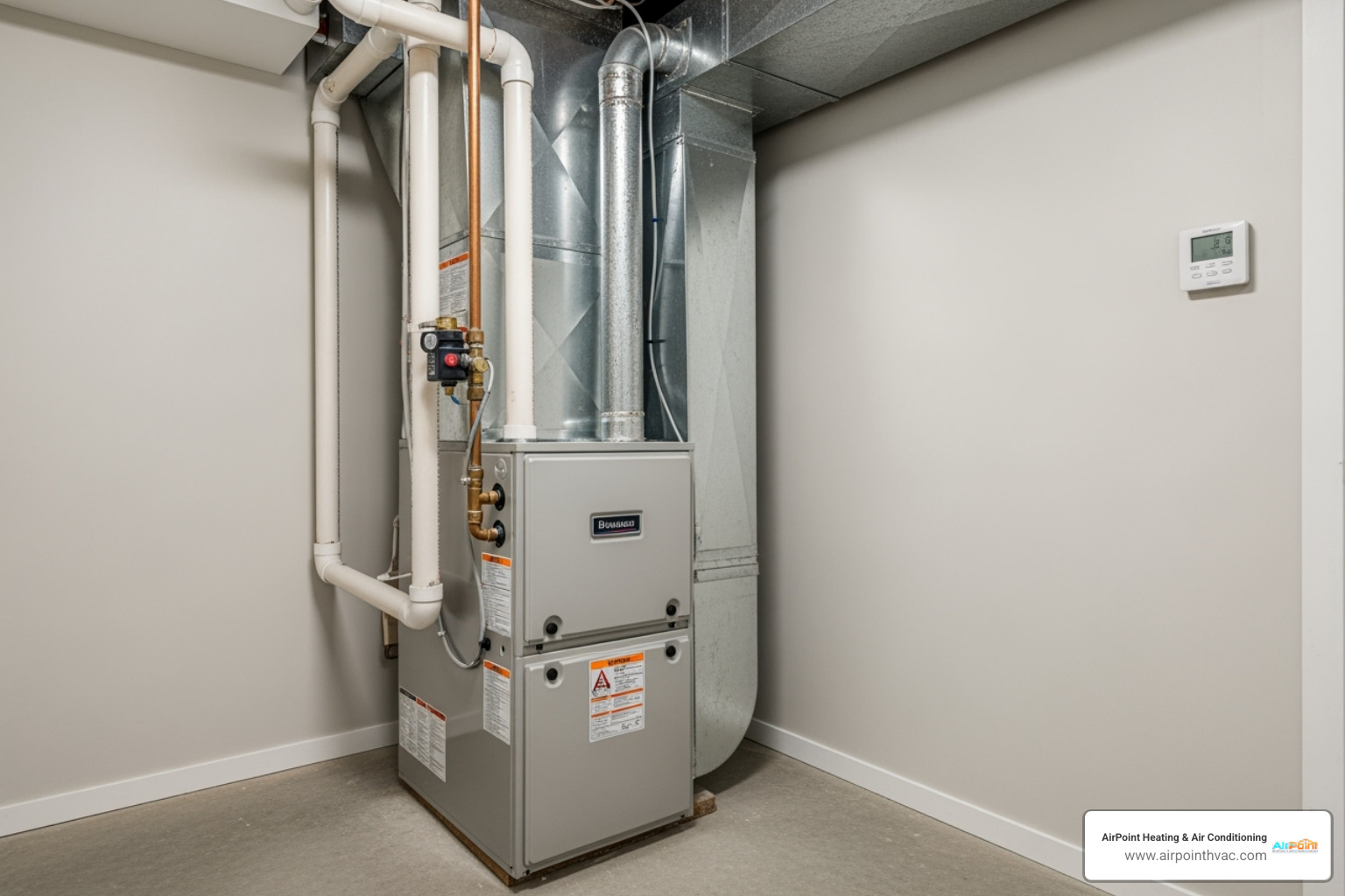 clean well-maintained furnace unit - heating service in lakewood ca