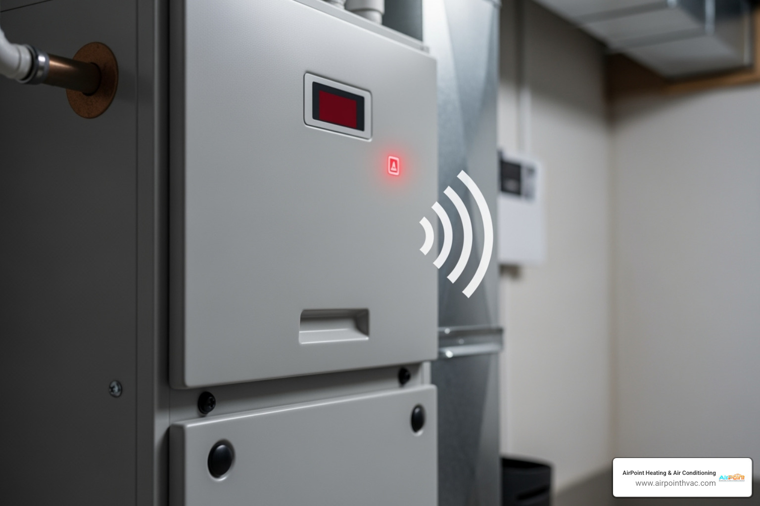 furnace making a strange noise with visible alert icons - 24 hour heating service in brea ca