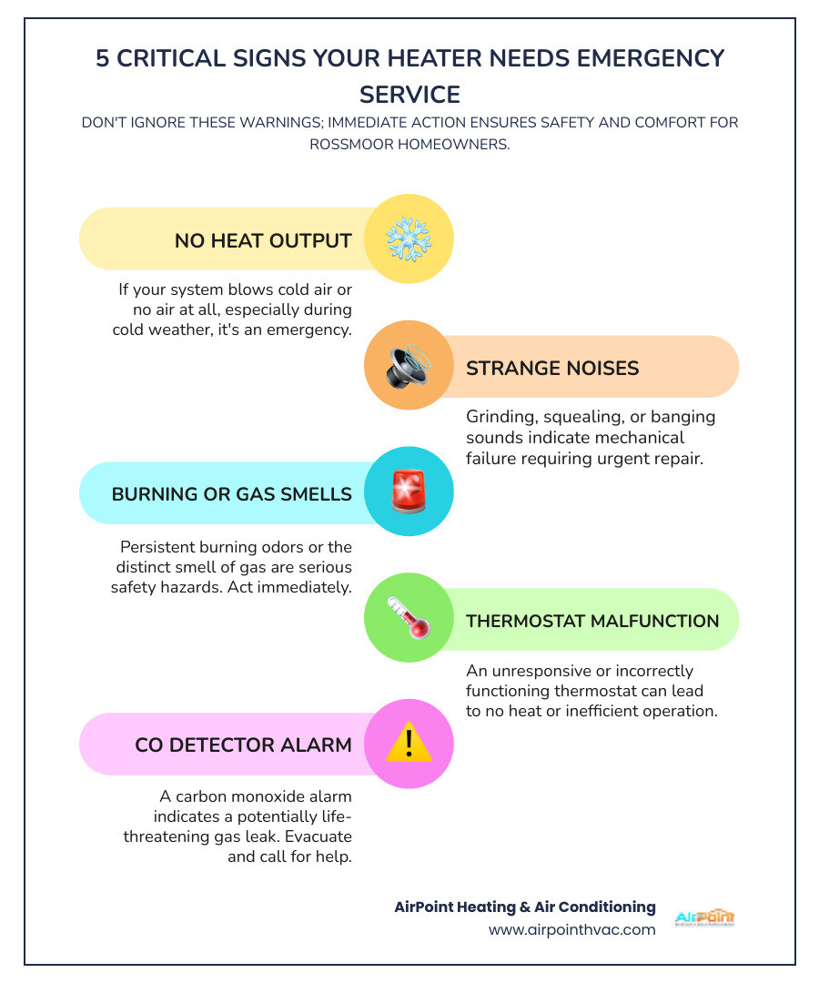 infographic showing 5 warning signs: no heat from vents, strange grinding or banging noises, burning or gas smell, thermostat not responding, carbon monoxide alarm sounding - 24 hour heating service in rossmoor ca infographic infographic-line-5-steps-colors infographic showing 5 warning signs: no heat from vents, strange grinding or banging noises, burning or gas smell, thermostat not responding, carbon monoxide alarm sounding - 24 hour heating service in rossmoor ca infographic infographic-line-5-steps-colors