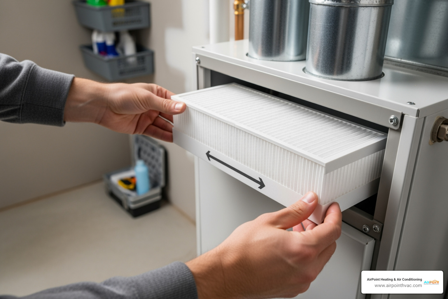 a person changing a clean HVAC air filter - emergency heating repair in laguna beach ca a person changing a clean HVAC air filter - emergency heating repair in laguna beach ca