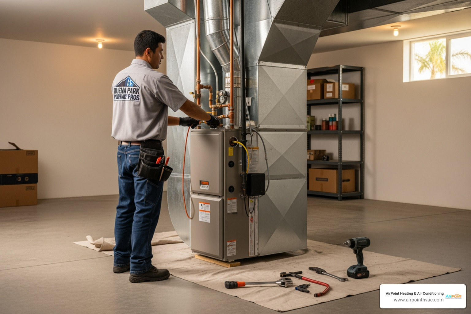 infographic showing five key signs your furnace needs replacement including age over 12 years, rising energy bills, frequent repairs, uneven heating, and strange noises or smells - best furnace installation in buena park, ca infographic showing five key signs your furnace needs replacement including age over 12 years, rising energy bills, frequent repairs, uneven heating, and strange noises or smells - best furnace installation in buena park, ca