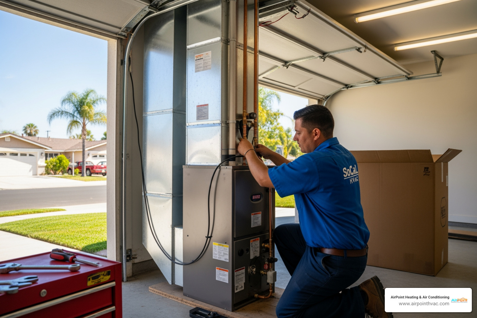 Infographic showing the top 5 signs you need emergency furnace service: no heat at all, strong gas odor or carbon monoxide alarm, yellow or flickering pilot light, age over 15 years with frequent breakdowns, and visible cracks or rust on heat exchanger - emergency furnace installation in buena park, ca Infographic showing the top 5 signs you need emergency furnace service: no heat at all, strong gas odor or carbon monoxide alarm, yellow or flickering pilot light, age over 15 years with frequent breakdowns, and visible cracks or rust on heat exchanger - emergency furnace installation in buena park, ca