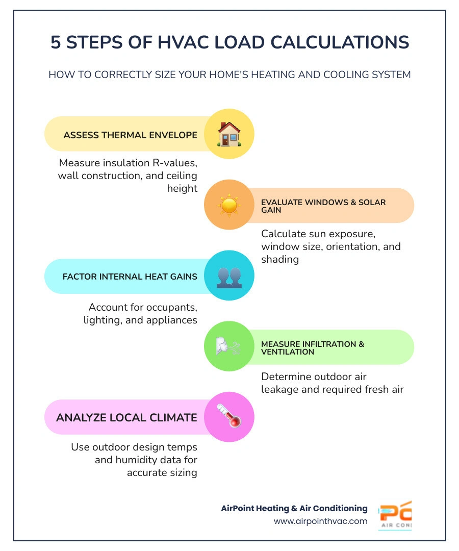 5 steps of HVAC load calculations infographic for homeowners infographic 5 steps of HVAC load calculations infographic for homeowners infographic