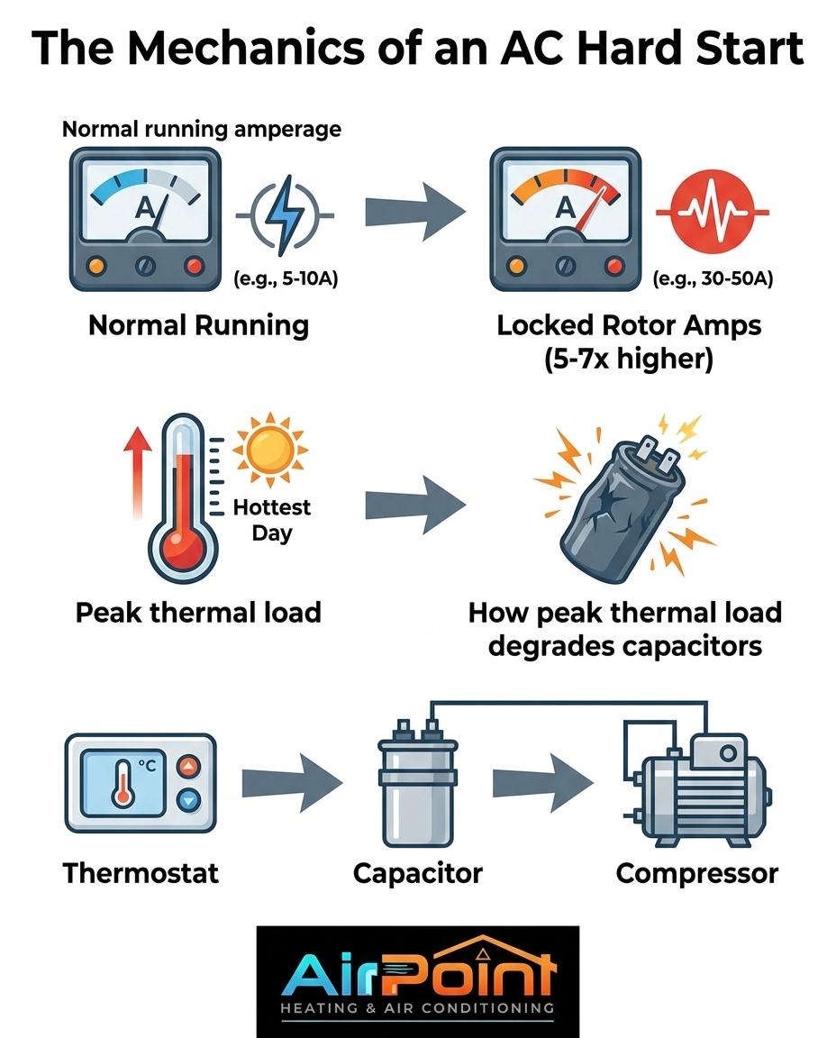 The Mechanics of an AC Hard Start