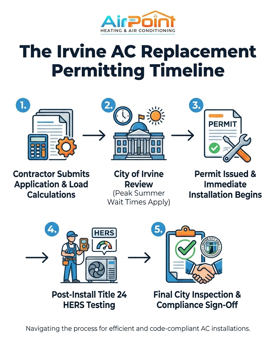 The Irvine AC Replacement Permitting Timeline