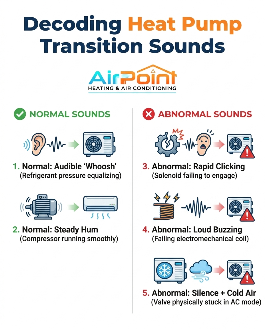 Decoding Heat Pump Transition Sounds