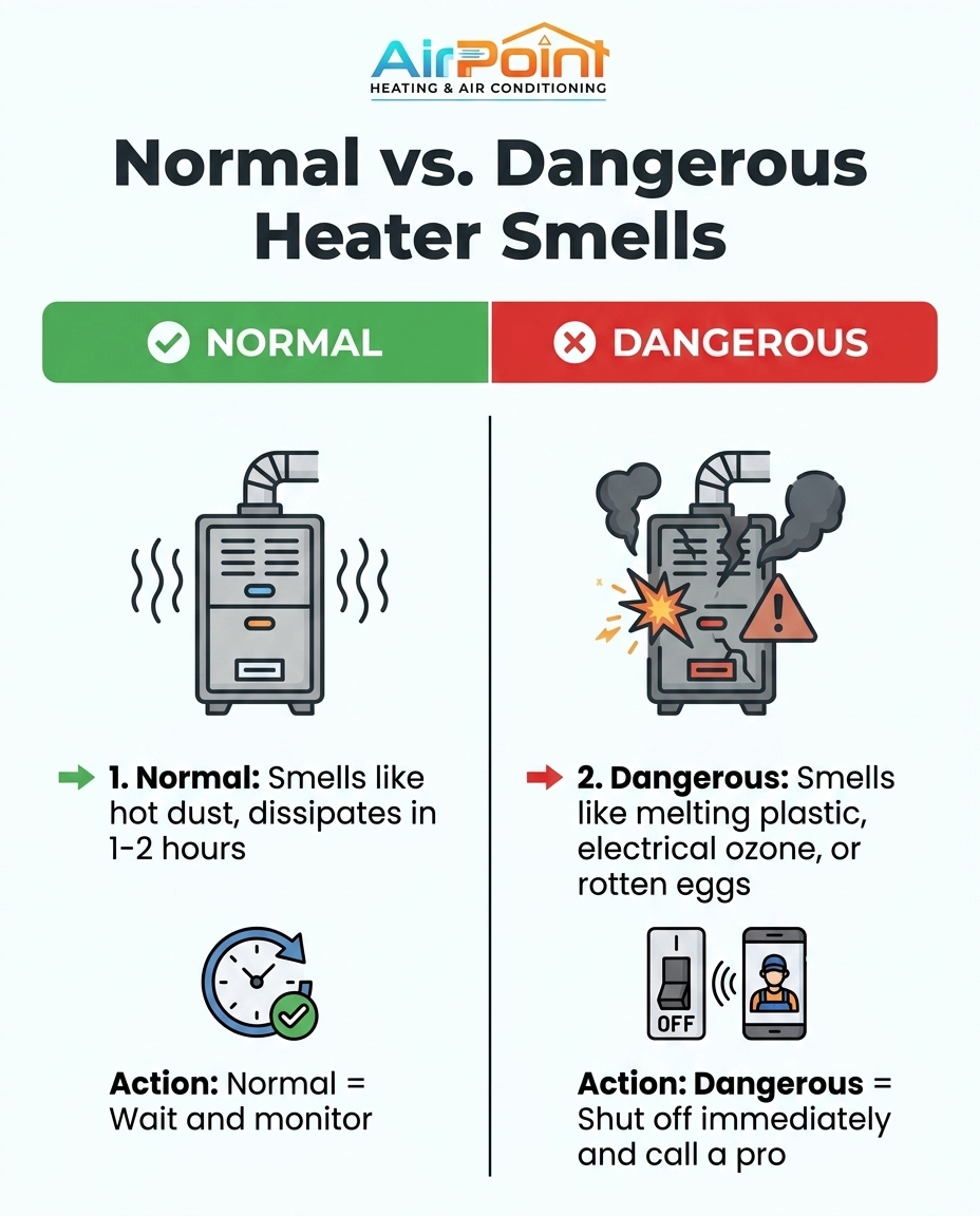Normal vs. Dangerous Heater Smells