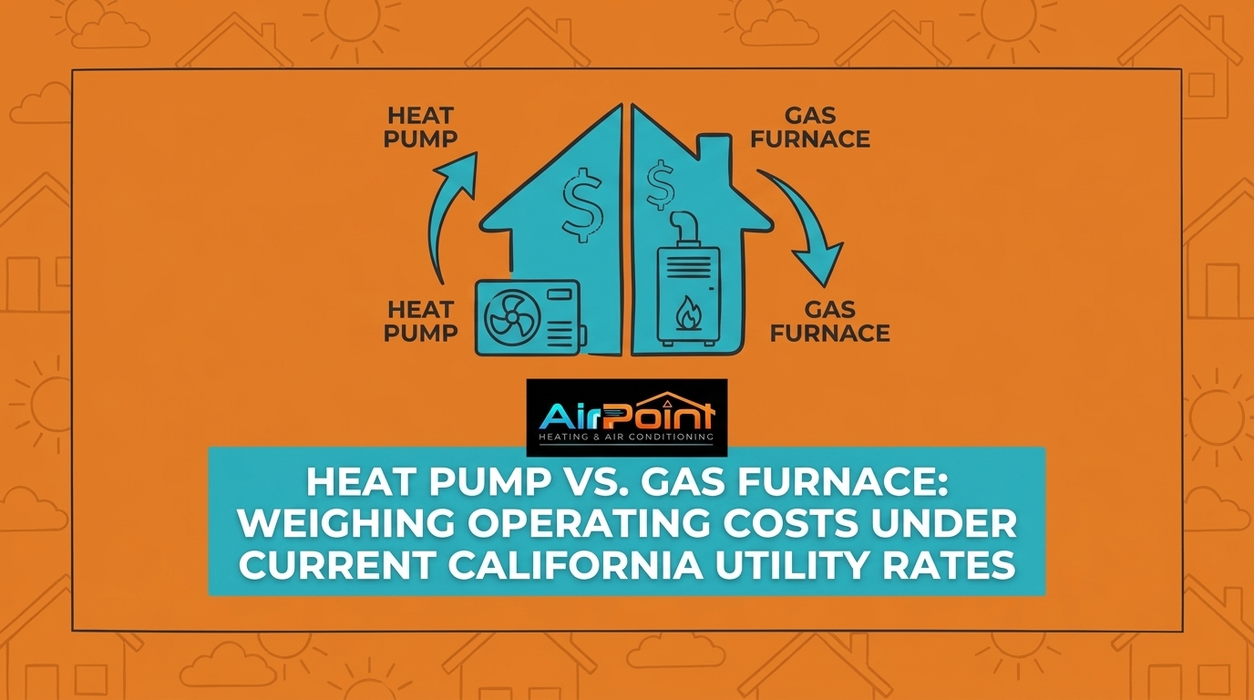 Heat Pump vs. Gas Furnace: Weighing Operating Costs Under Current California Utility Rates