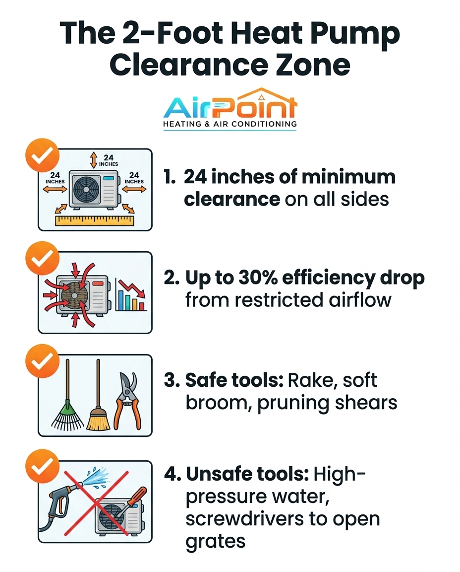 The 2-Foot Heat Pump Clearance Zone