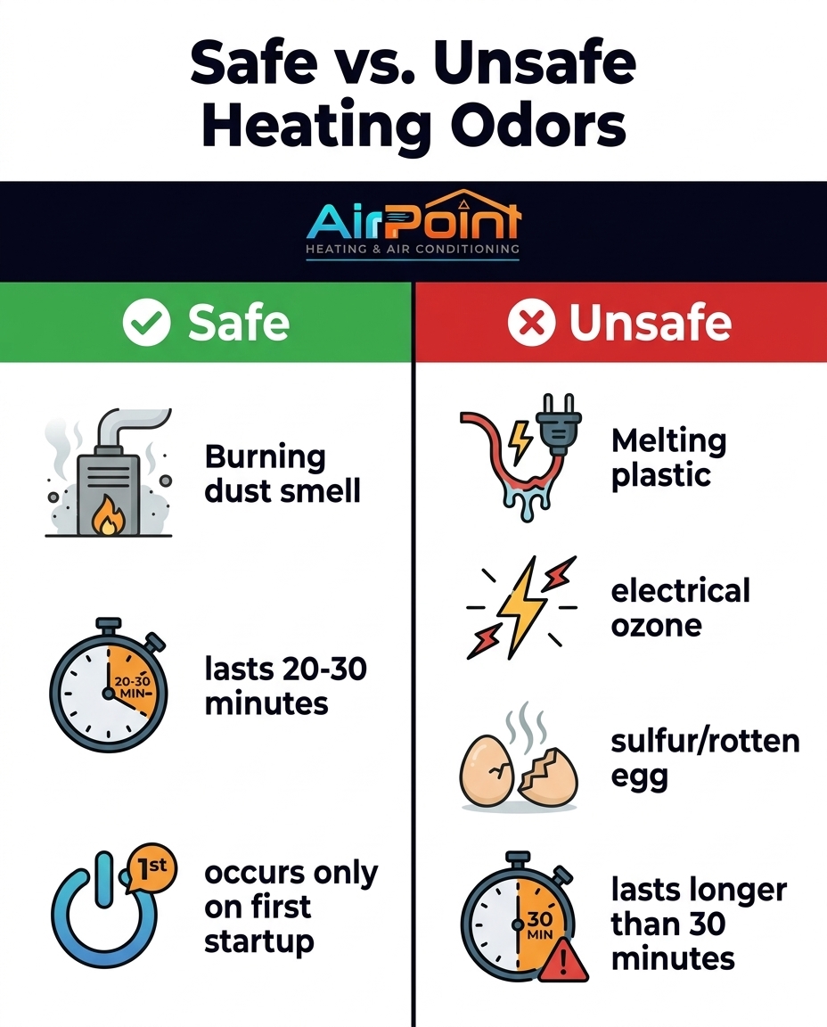 Safe vs. Unsafe Heating Odors