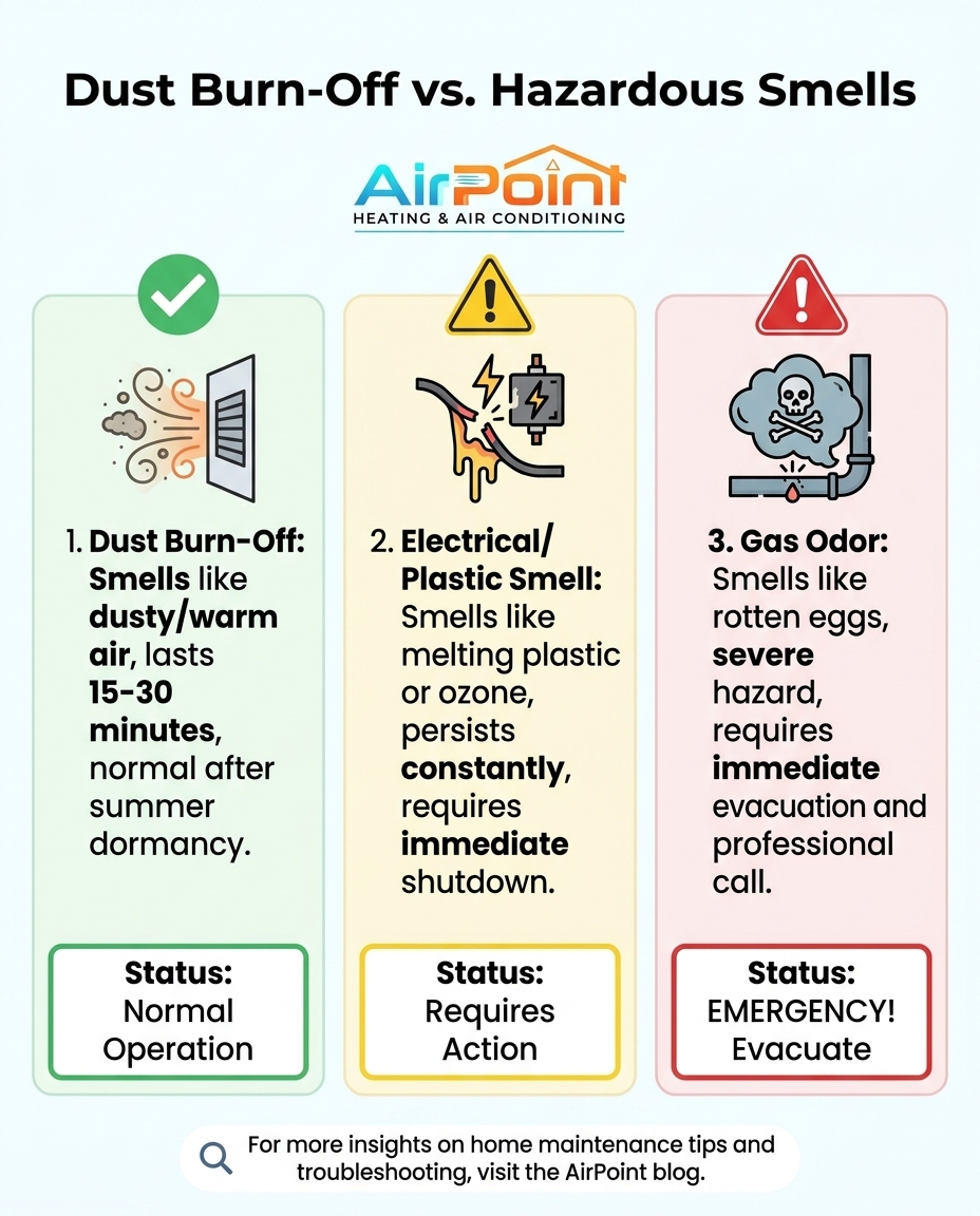 Dust Burn-Off vs. Hazardous Smells