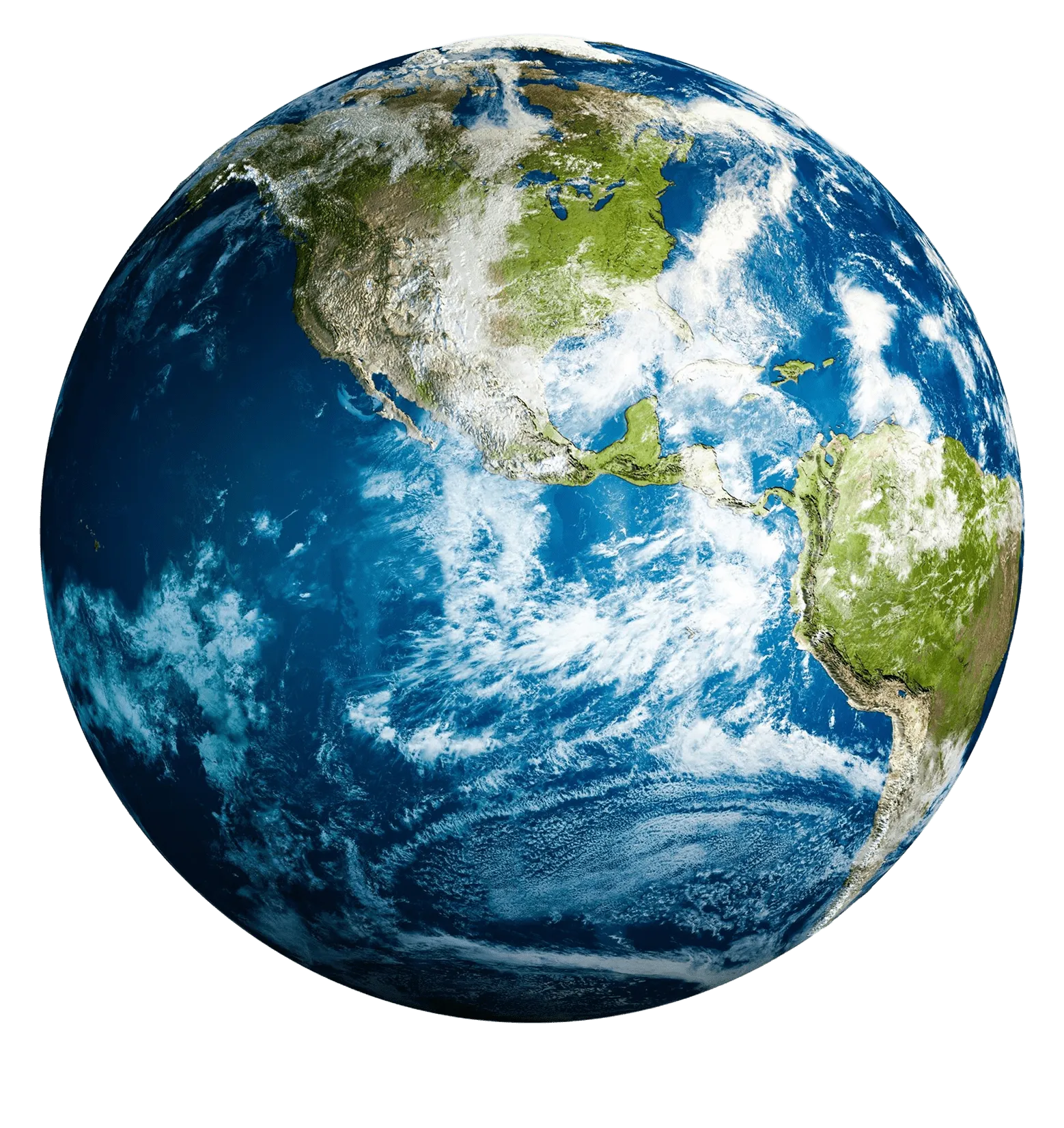 Earth on a vibrant purple background, highlighting its natural features and colours.