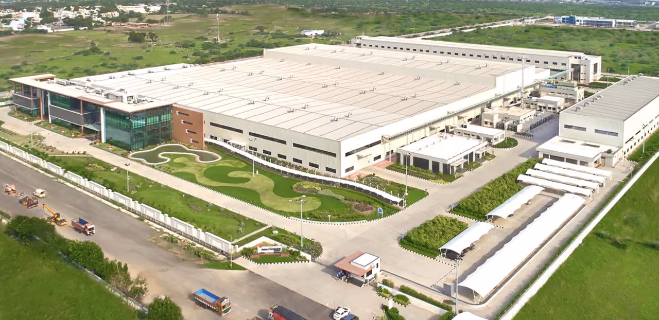 Aerial view of Inductotherm factory with steel buildings solutions