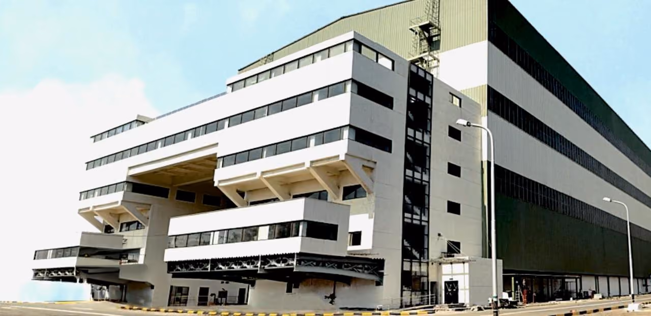 Multi-level industrial structure at Mazagon Docks Maharashtra