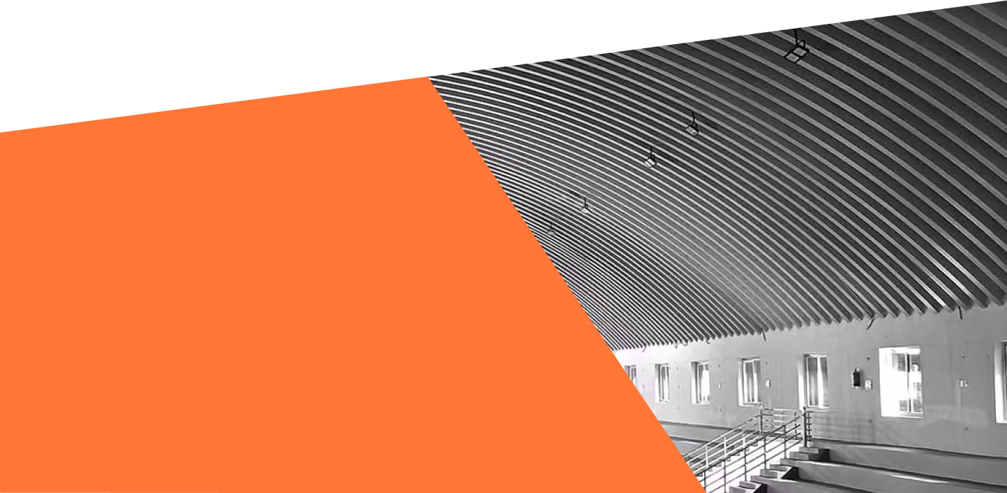 Proflex self supported steel roofing with arched design