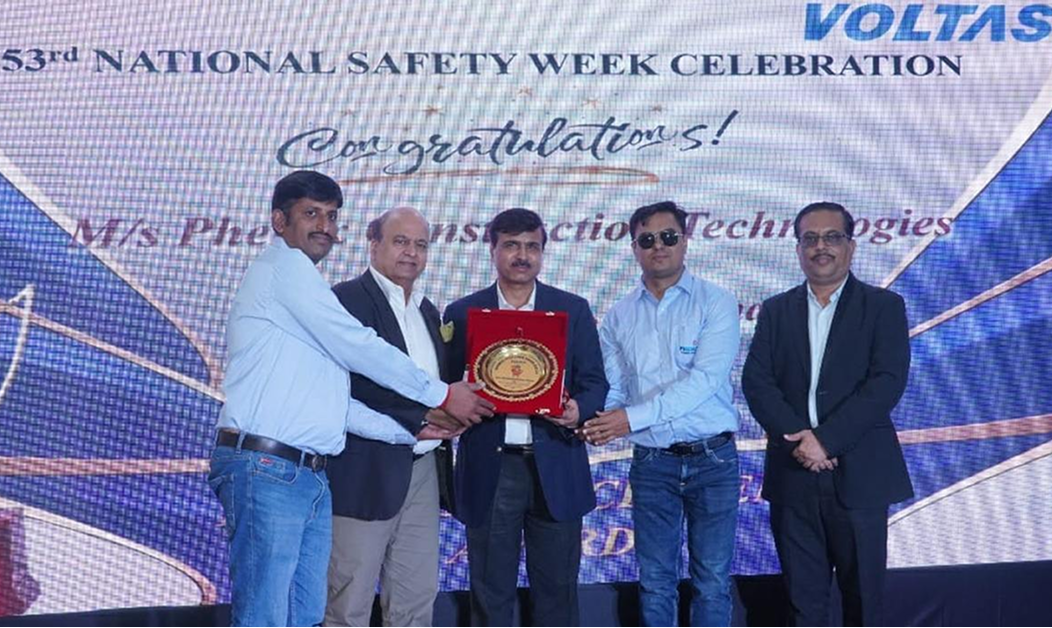 Proflex Roofing Awards Display Close-up of Proflex awards for metal roofing excellence