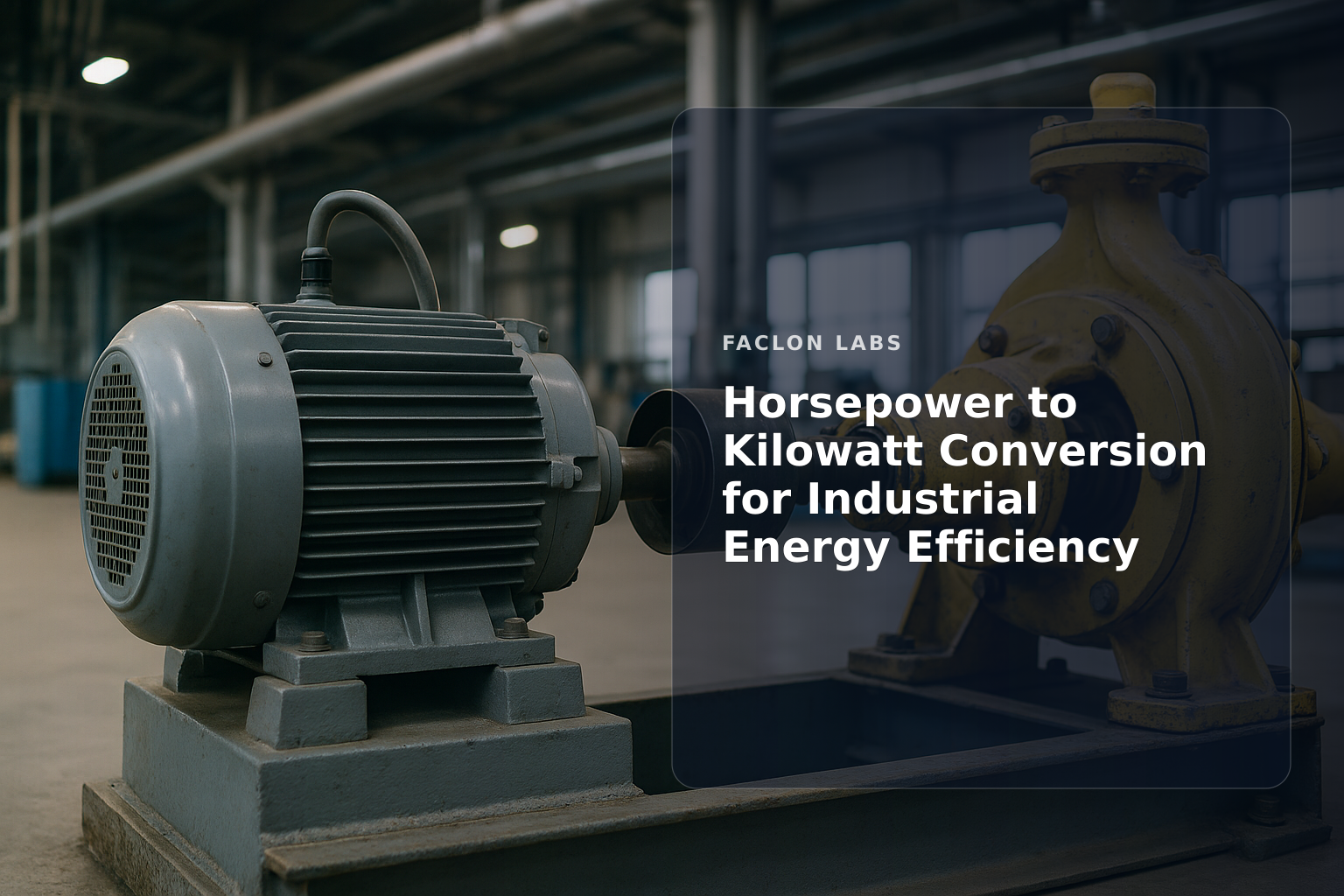Faclon Labs — Horsepower to Kilowatt Conversion for Industrial Energy Efficiency