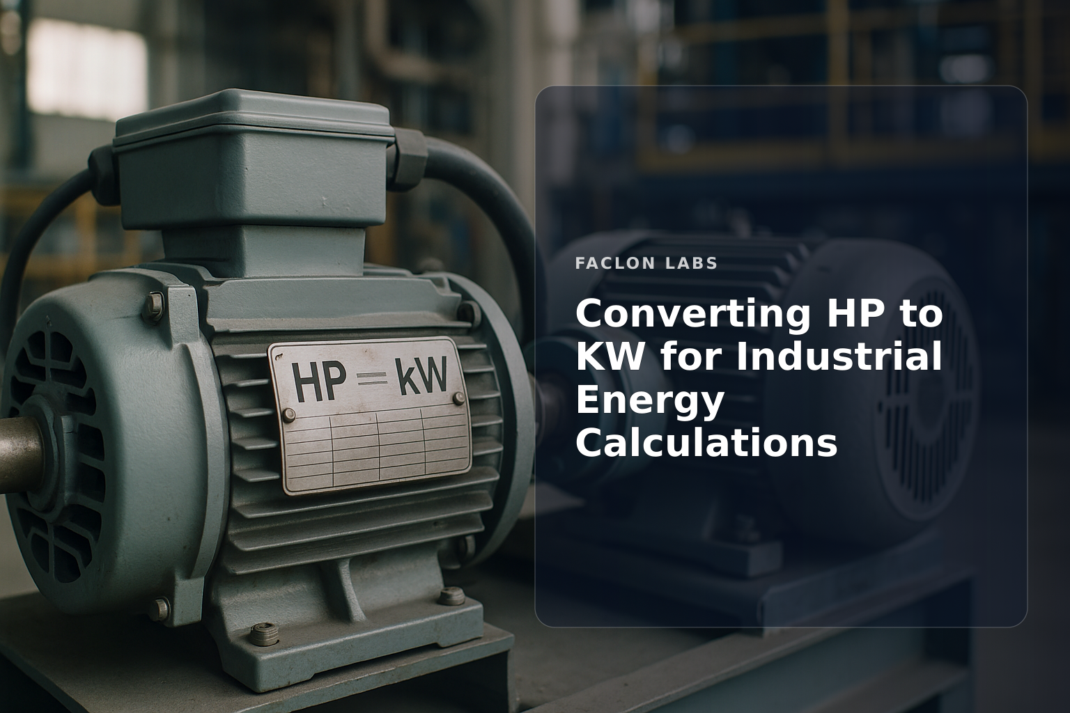 Faclon Labs — Converting HP to KW for Industrial Energy Calculations