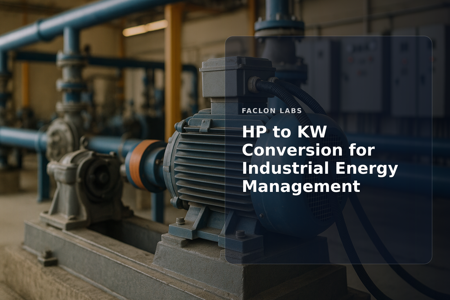 Faclon Labs — HP to KW Conversion for Industrial Energy Management