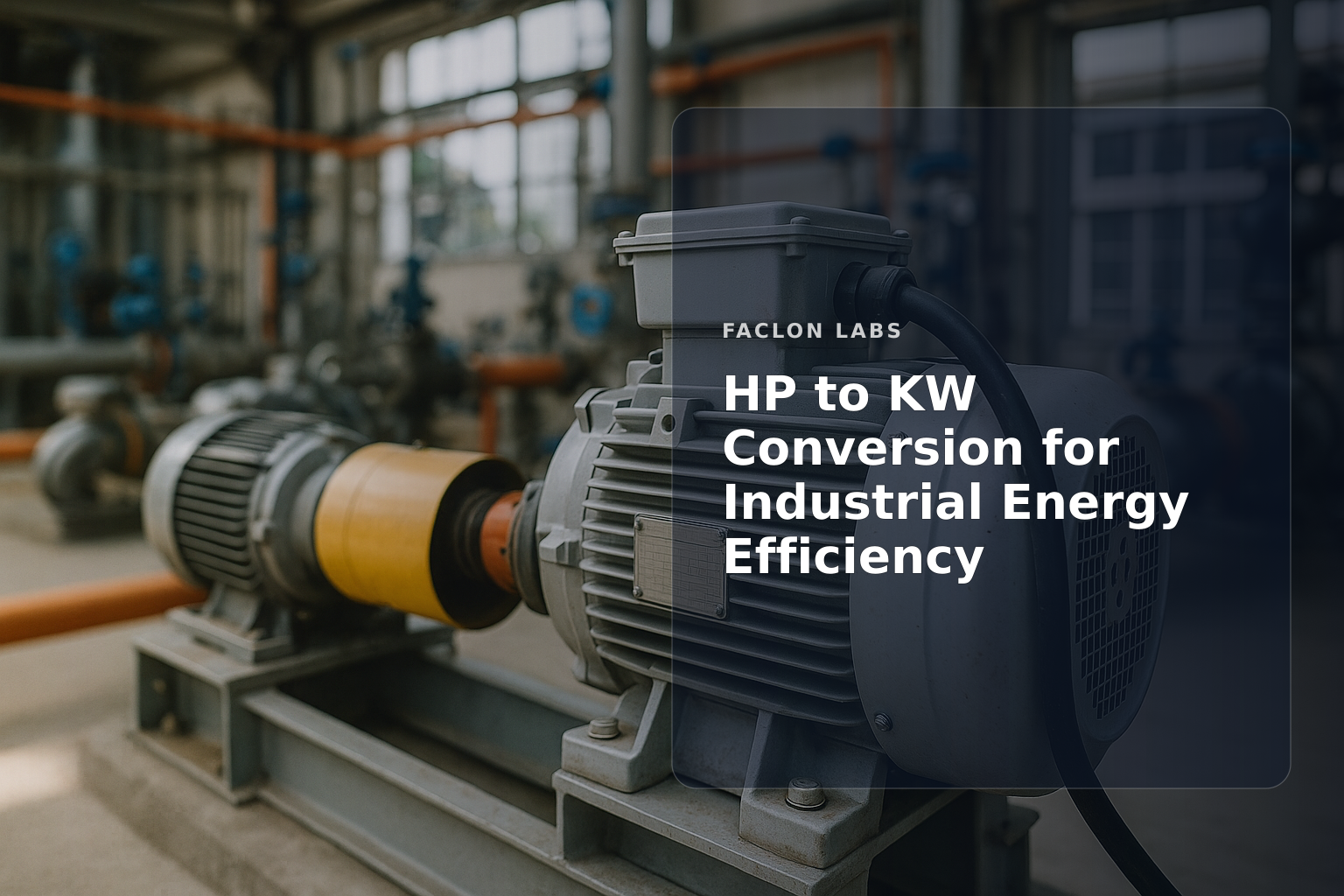 Faclon Labs — HP to KW Conversion for Industrial Energy Efficiency