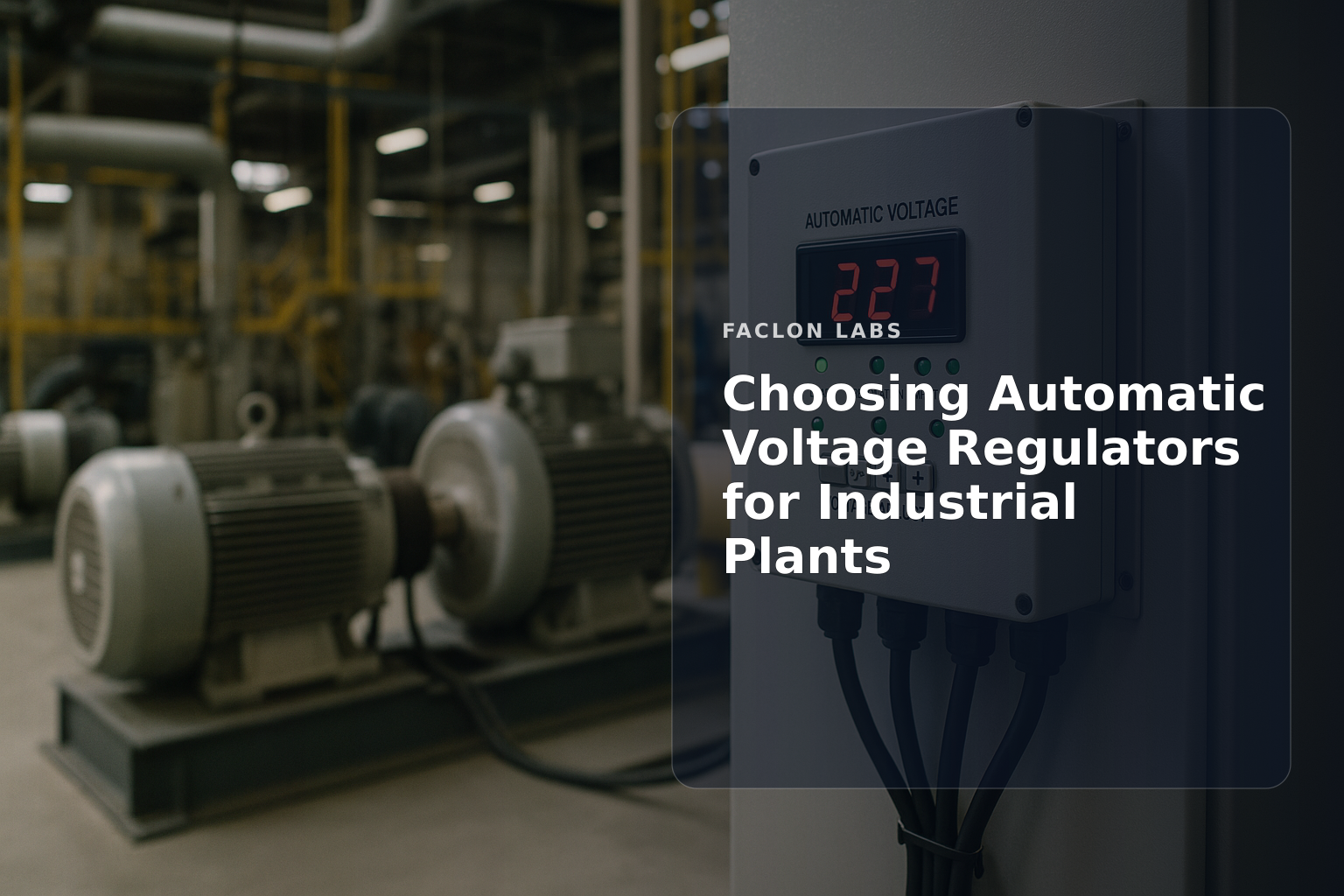 Faclon Labs — Choosing Automatic Voltage Regulators for Industrial Plants